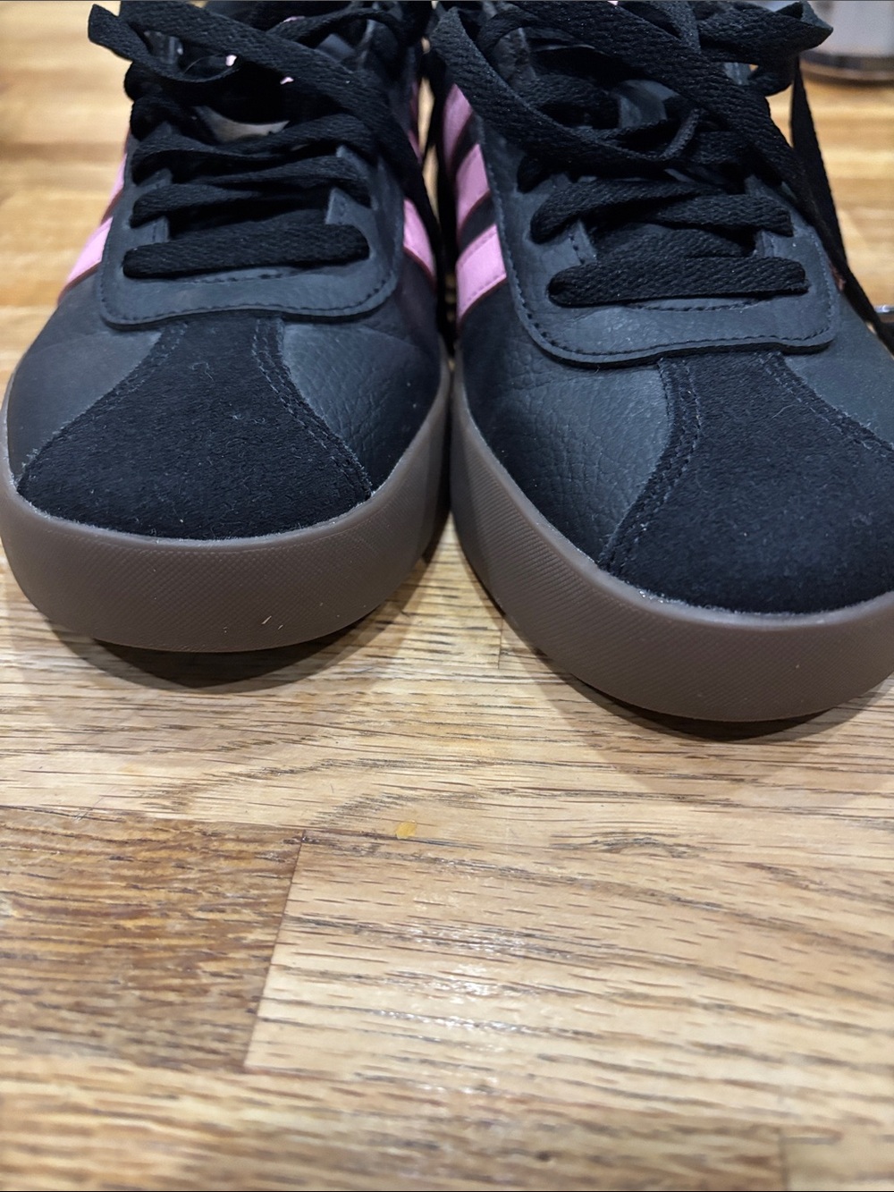 adidas Women’s Black and Pink Court Sneaker - Picture 7 of 7